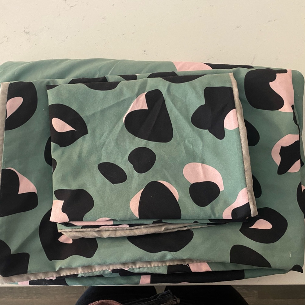 Duvet twin cheetah cover with 2 matching pillow cases!